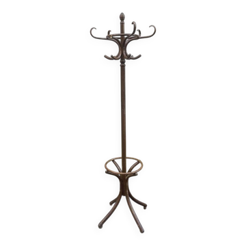Vintage curved wooden parrot coat rack – Thonet style