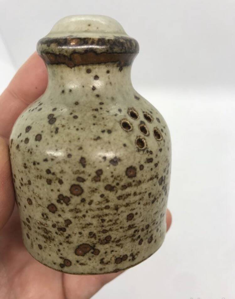 Salière poivrière de service grès pyrité