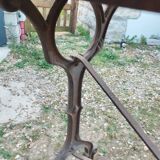 Antique bistro table with wooden top