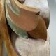 Panneau ancien en bois sculpté au décor de feuillage
