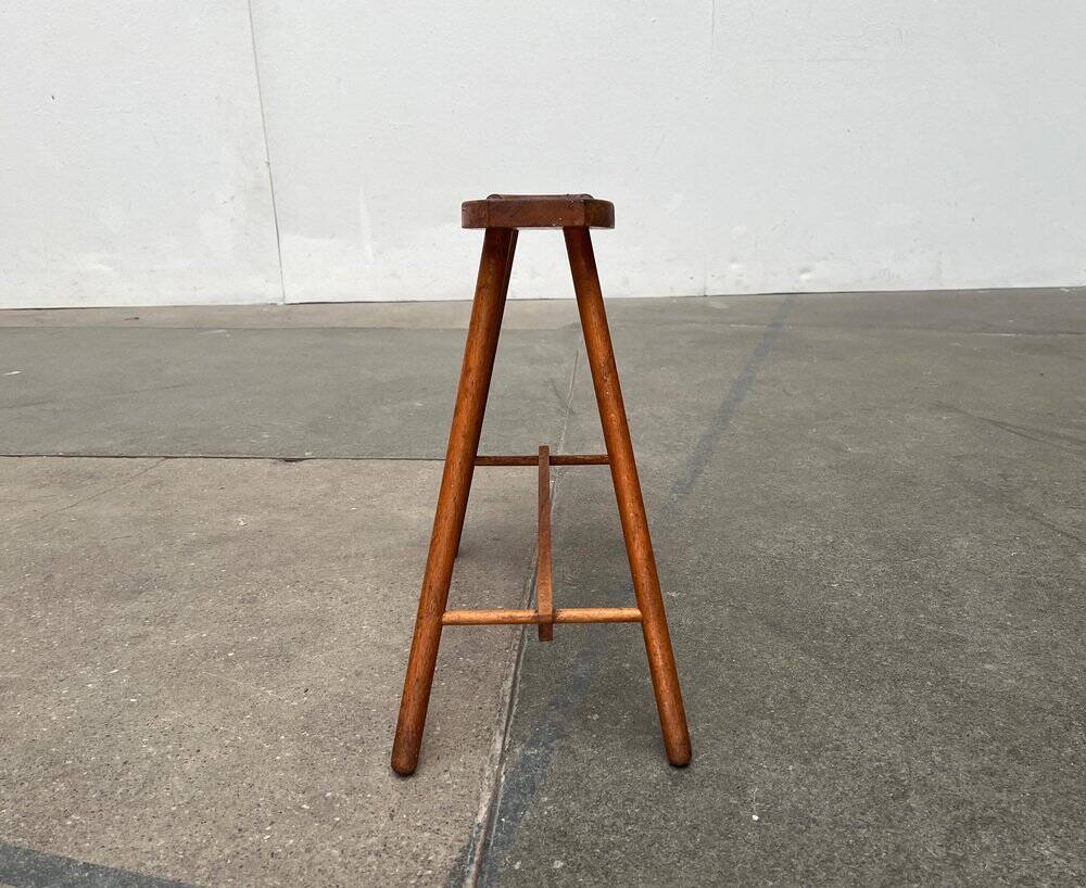 Vintage wooden shoe rack with grease, mid-century, 1950s.