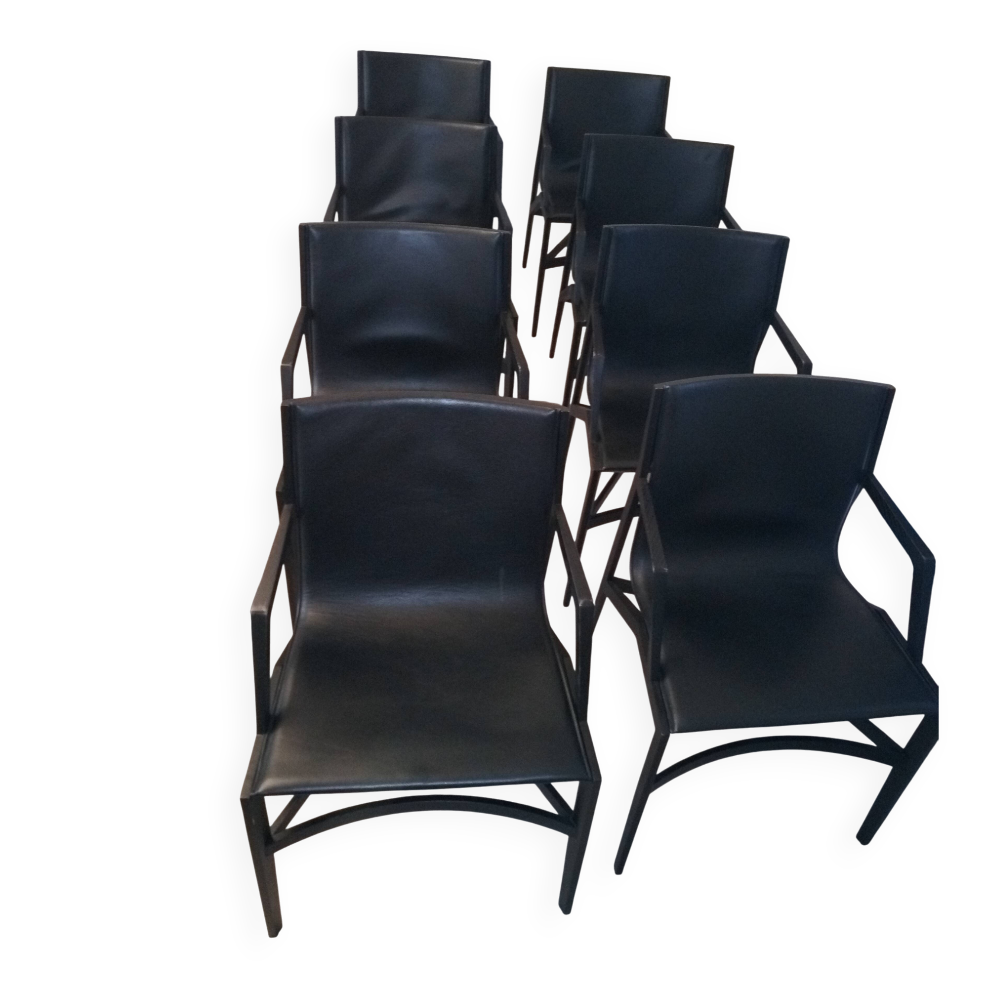 set of 8 Dordini designer armchairs