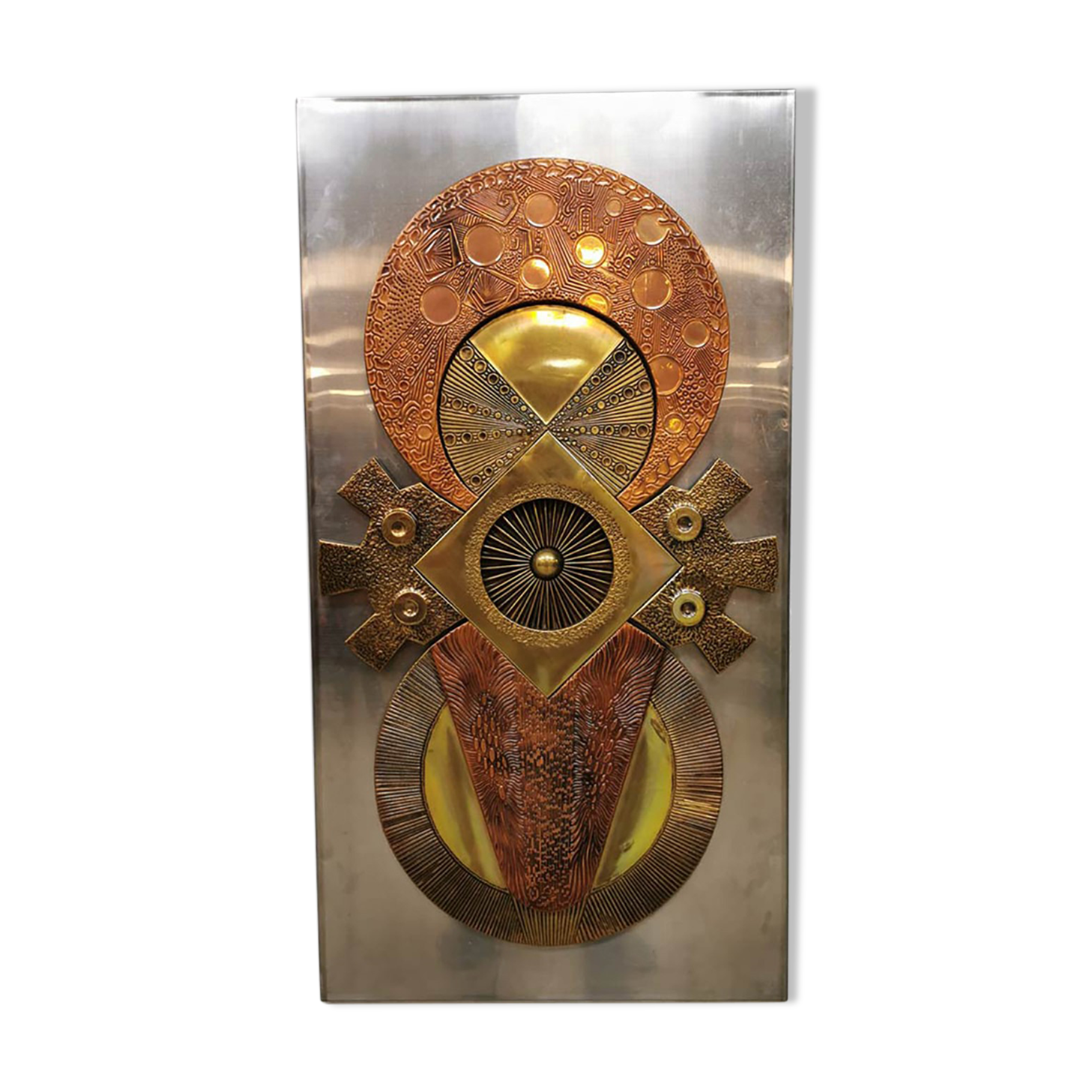 Vintage design wall art sculpture decoration stephen chun ‘silver’