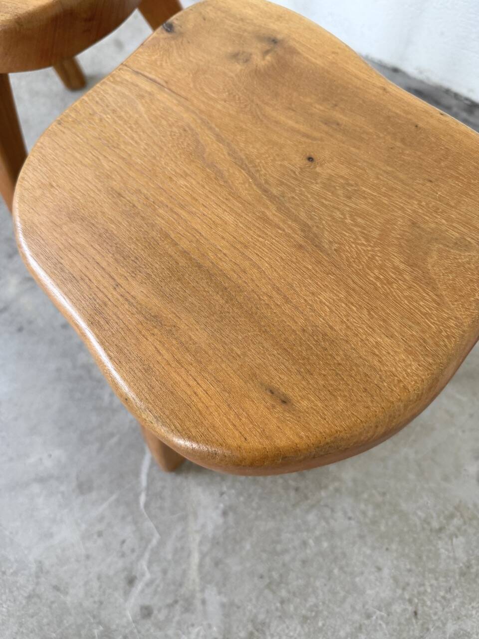 Pair of Henri Bataille oak stools