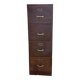 Meuble d'archives en bois, classeur 4 tiroirs 1950