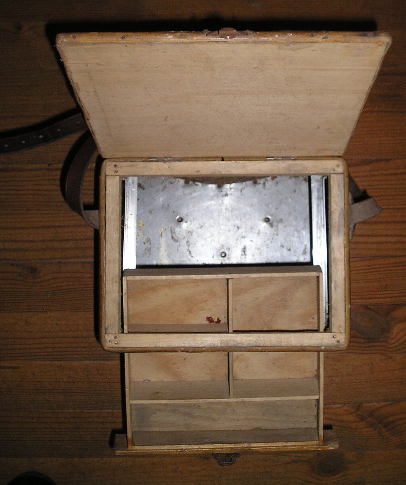 Ancient wicker fisherman's seat