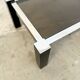 Table Basse Design Noir & Chrome – Verre Fumé
