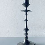 Silver metal candle holder