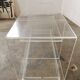 80s plexiglass hi-fi furniture shelf