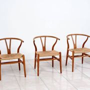 4 "CH24" Wishbone dining chairs by Hans J. Wegner for Carl Hansen & Son