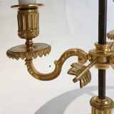 Lampe bouillotte ou flambeau couvert en bronze doré de la fin du XVIIIe siècle