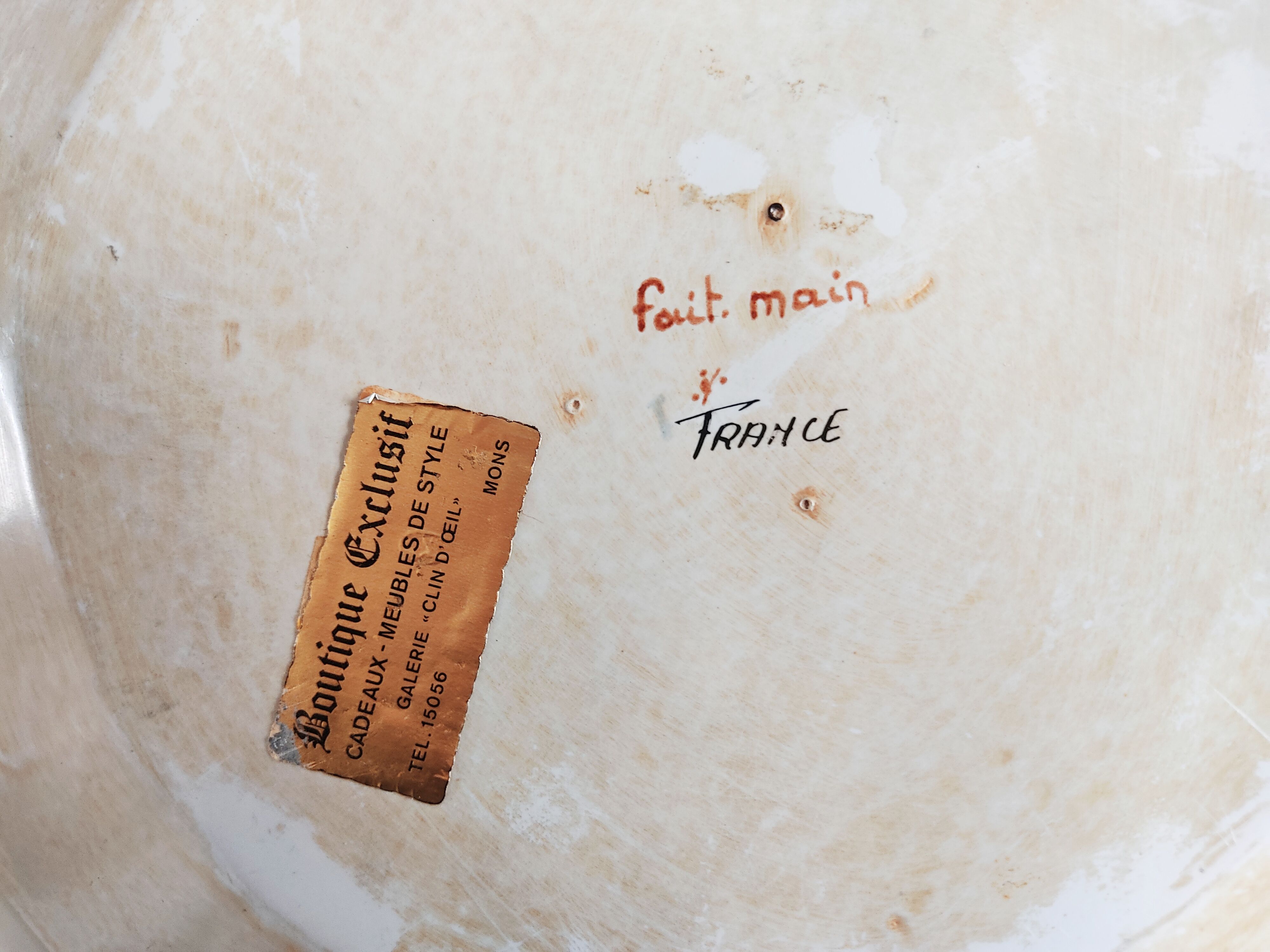 Hand-painted earthenware plate