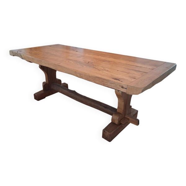 Table en chêne massif 205 cm – fabrication artisanale, pièce unique