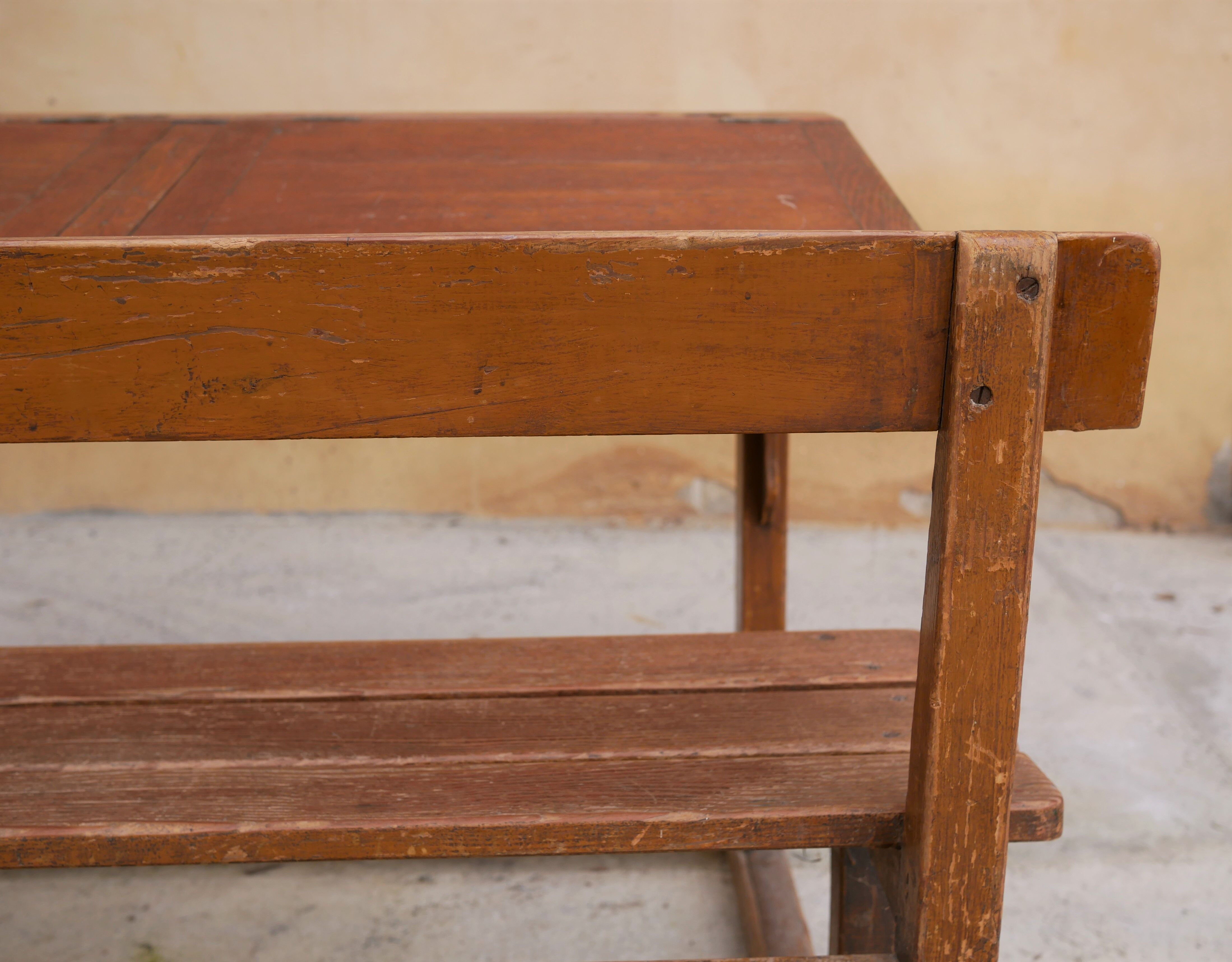 Schoolboy desk desk vintage desk in solid wood