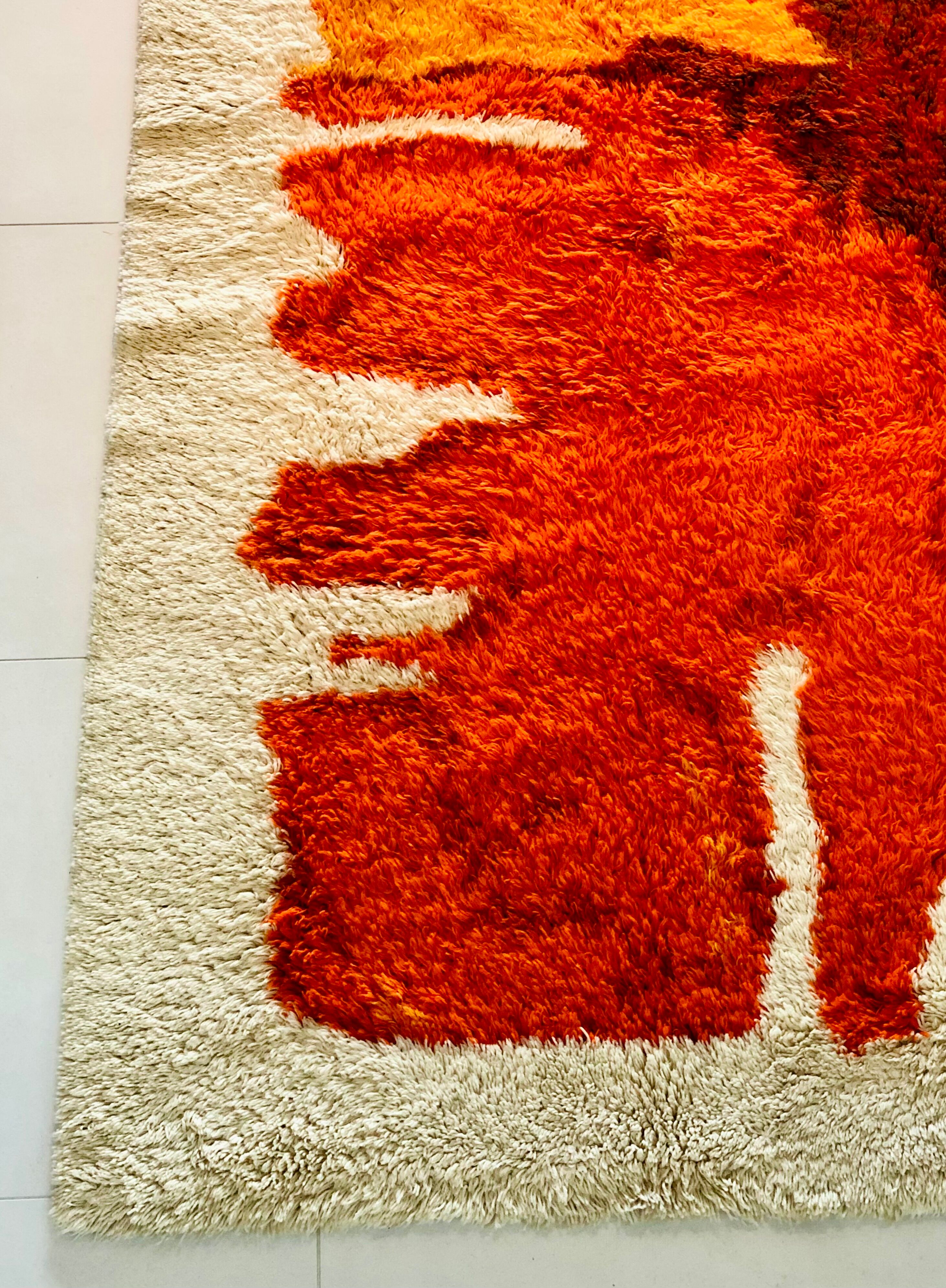 2x3 wool rug by Hojer Eksport Wilton, Joker model, Denmark 70s