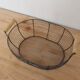 Oval metal basket with wooden handles – Country style