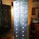 Metal locker column 20 waxed pickled valves dressed in wood