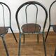Industrial chair made of wood and metal