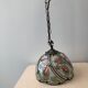 Glass pendant lamp, floral pattern