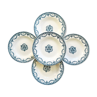 Set de 5 assiettes creuses Terre de Fer Émile Bourgeois