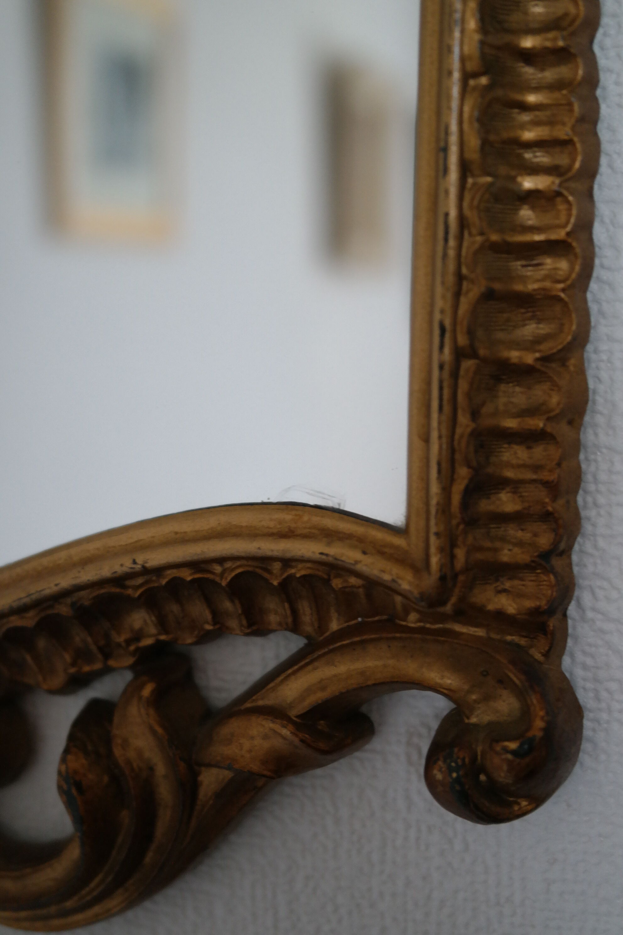 Vintage gold baroque mirror