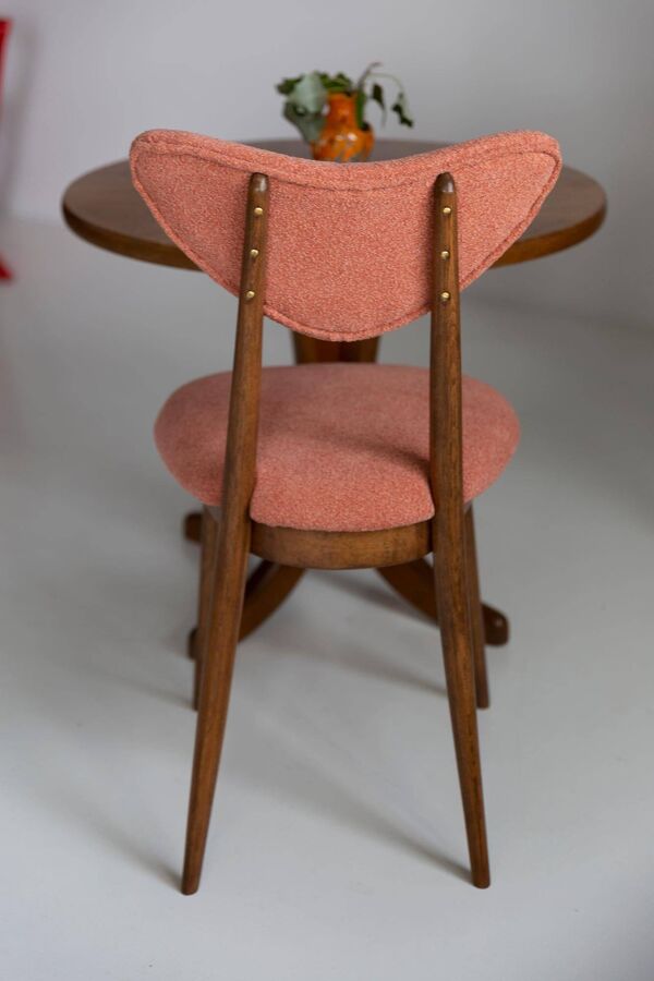 Chaise vintage heart en velours orange, europe, 1960s