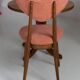 Vintage Heart Chair in Orange Velvet, Europe, 1960s