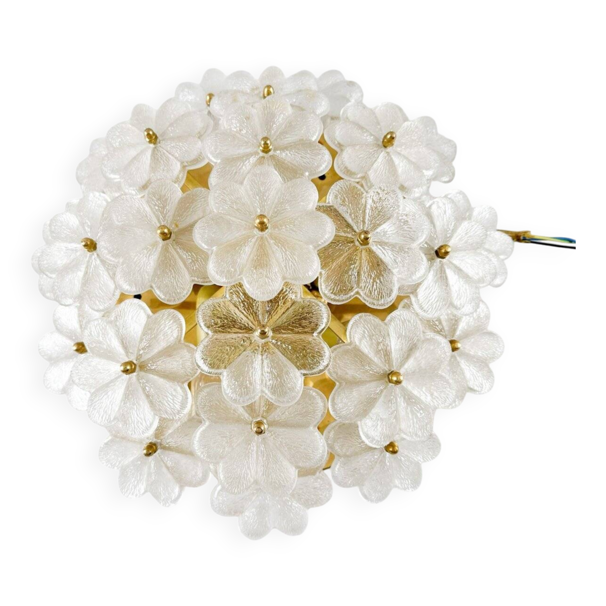Modern mid-century wall lamp with floral pattern by Ernst Palme, 1960s