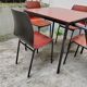 Ensemble table et chaises pagholz vintage