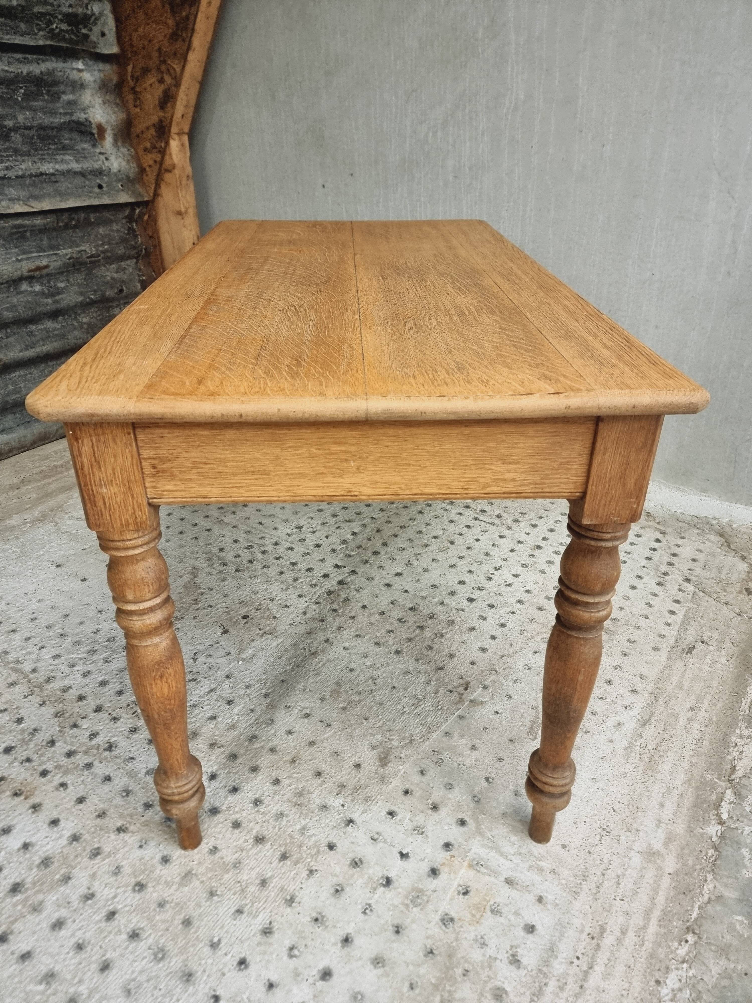 Antique oak table dining table kitchen table 69 x 130 cm
