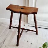 Tabouret de traite rustique
