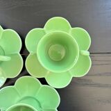 Service de 6 tasses et soucoupes fleurs