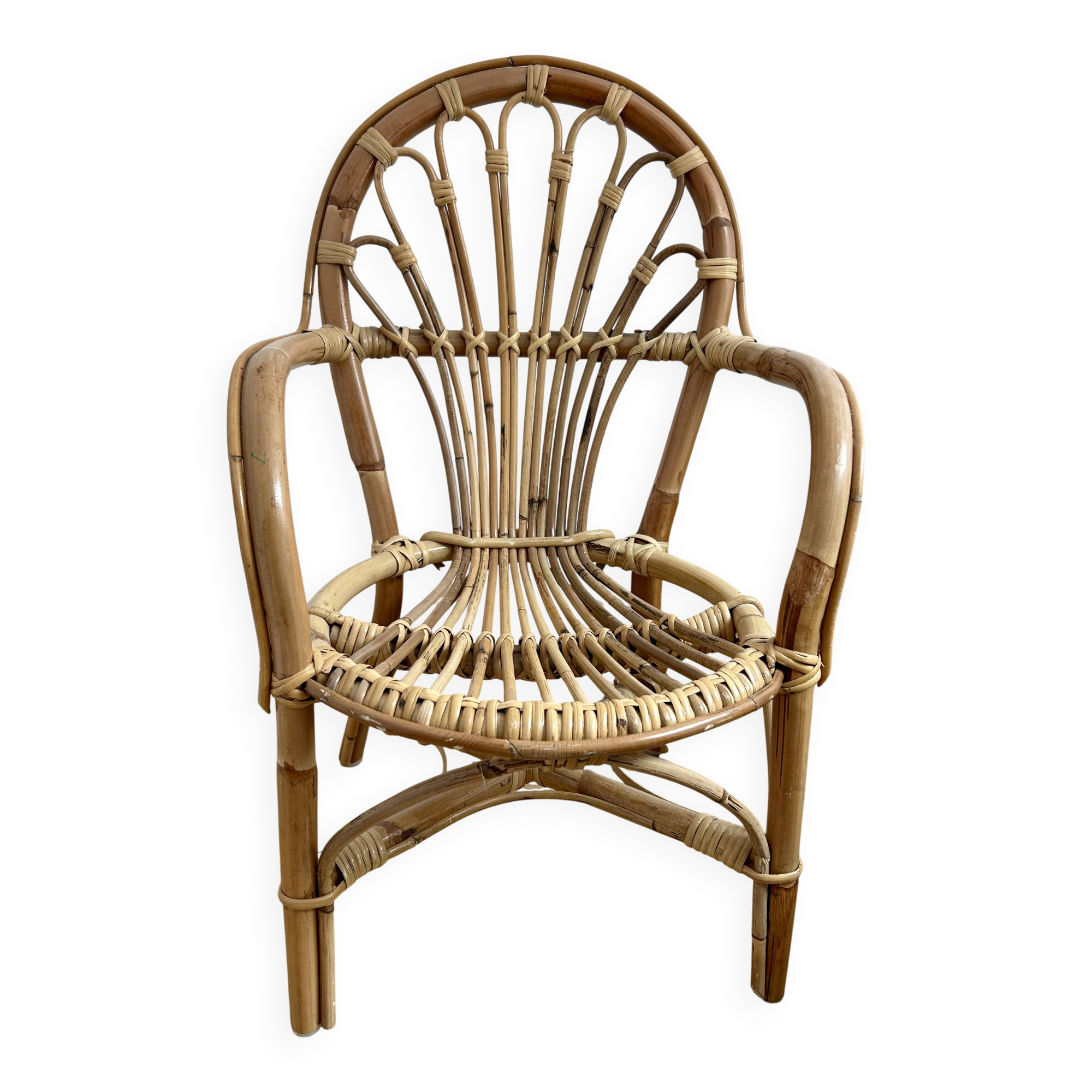Kid armchair rattan