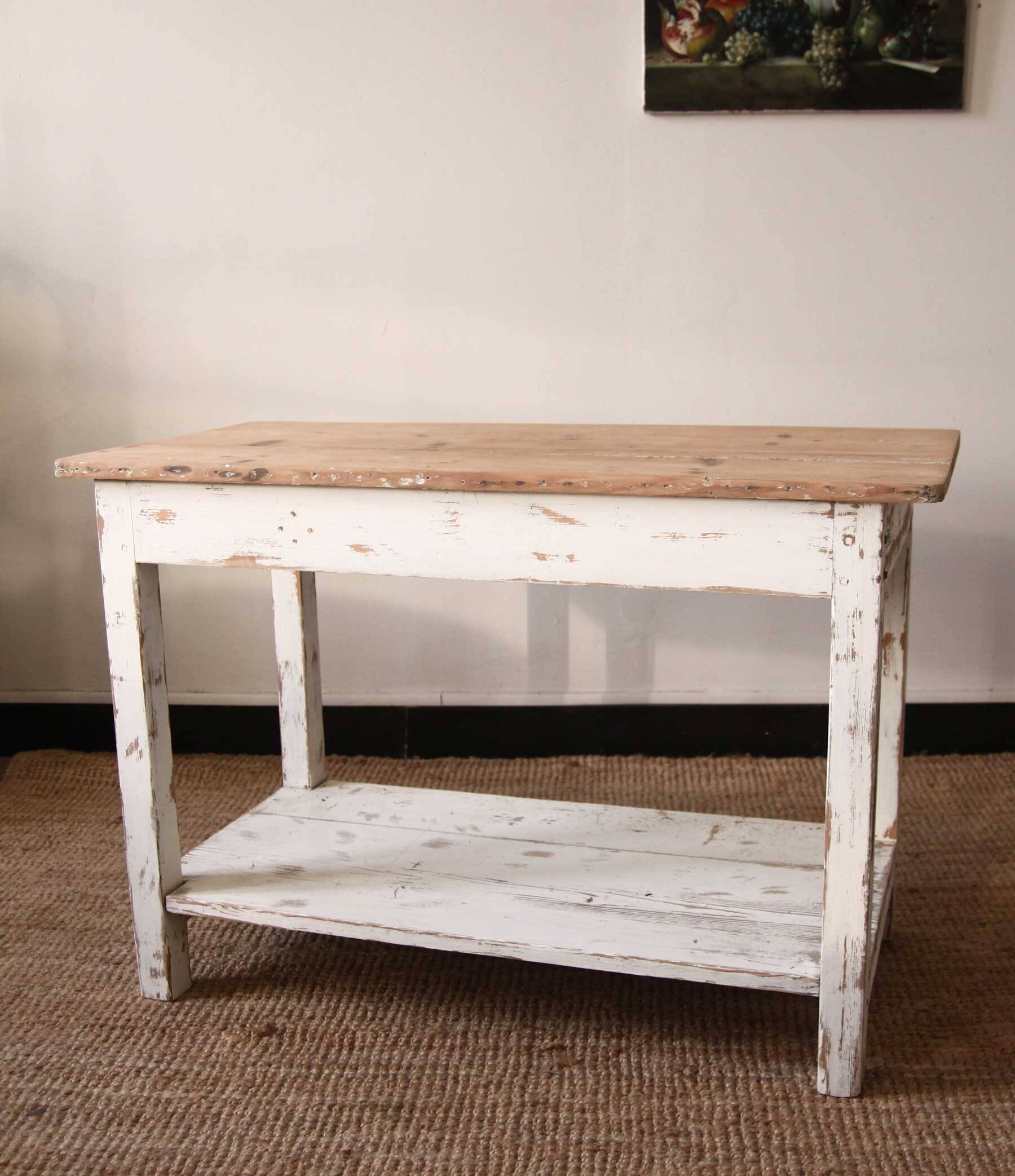 Shabby chic wooden console