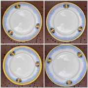 plat + 4 assites Plates Boch Freres La Louviere Decor