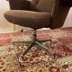 1970s swivel chair in tweed and chrome – 7 available