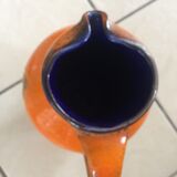 Pitcher in orange varnished sandstone, 70s