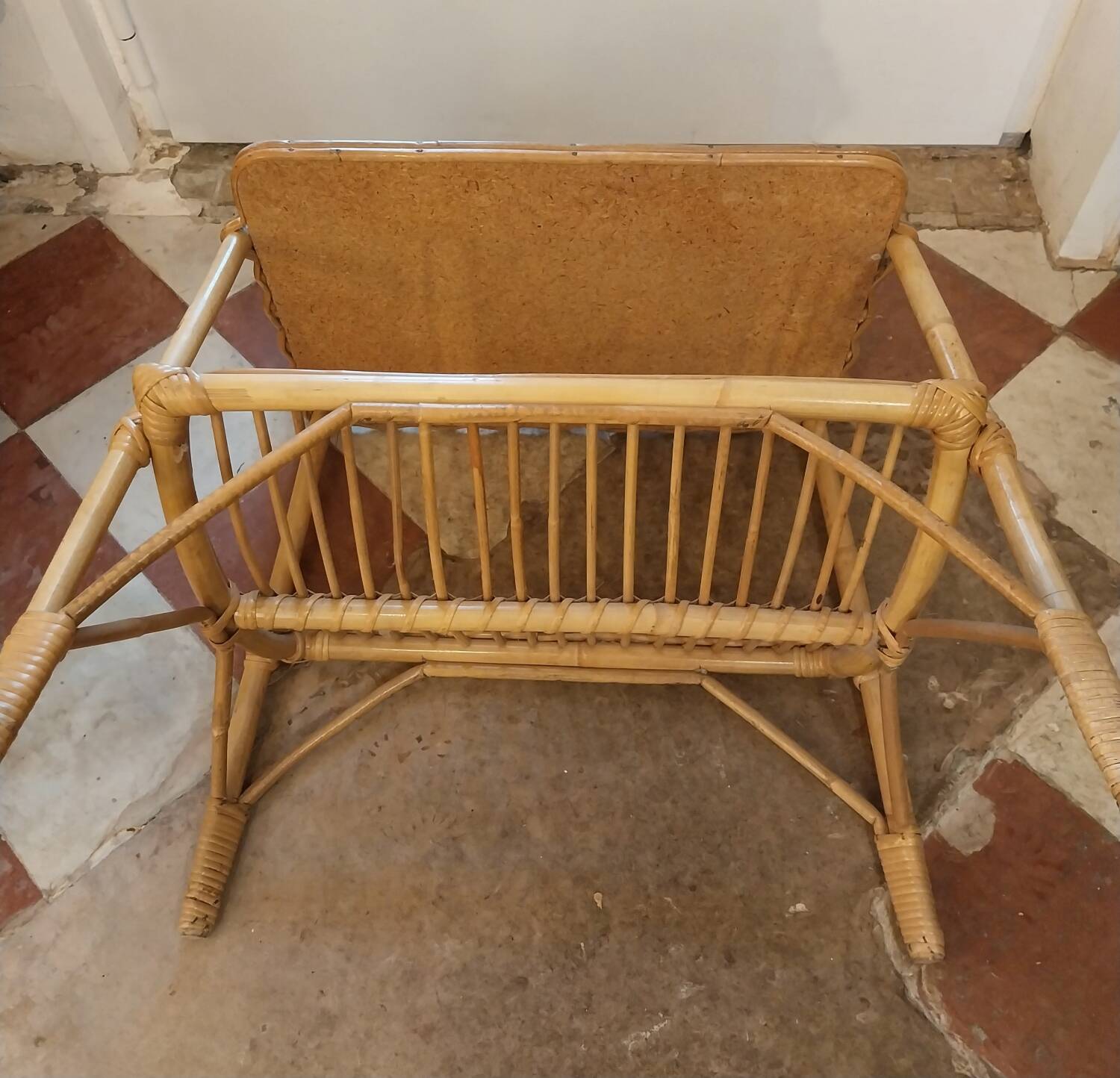 Rattan bedside table