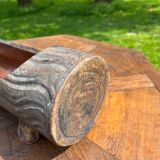Lot of sandstone planter in the shape of logs