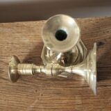 Pair of brass candlesticks