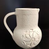 Pichet/Vase en faïence beige par Aldo Londi pour Bitossi, Italie