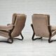 1970s, pair of Danish lounge chairs, original very good condition, corduroy.