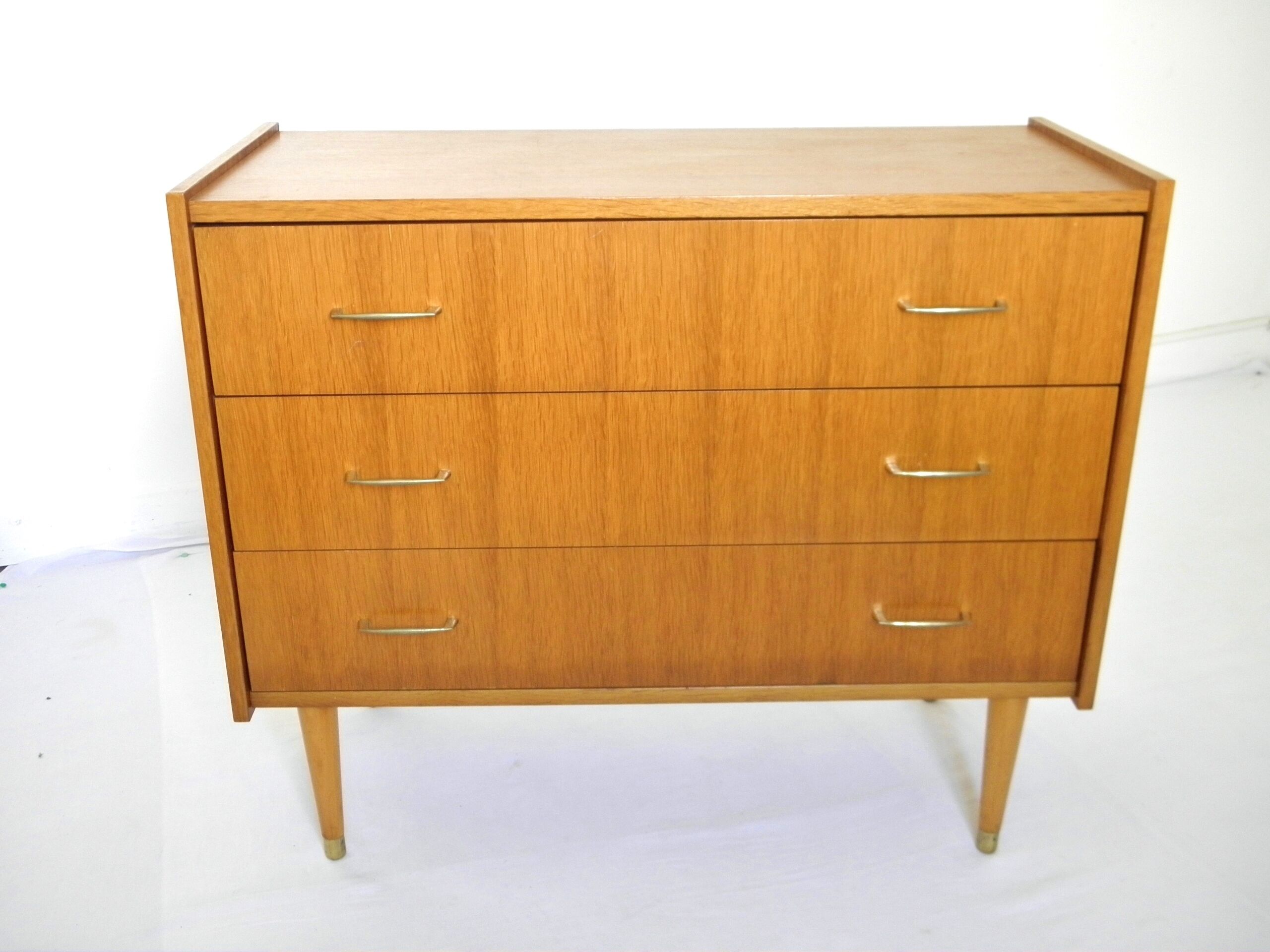 Chest of drawers 3 drawers vintage 1960
