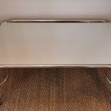 Mirror and chrome 70s glass coffee table