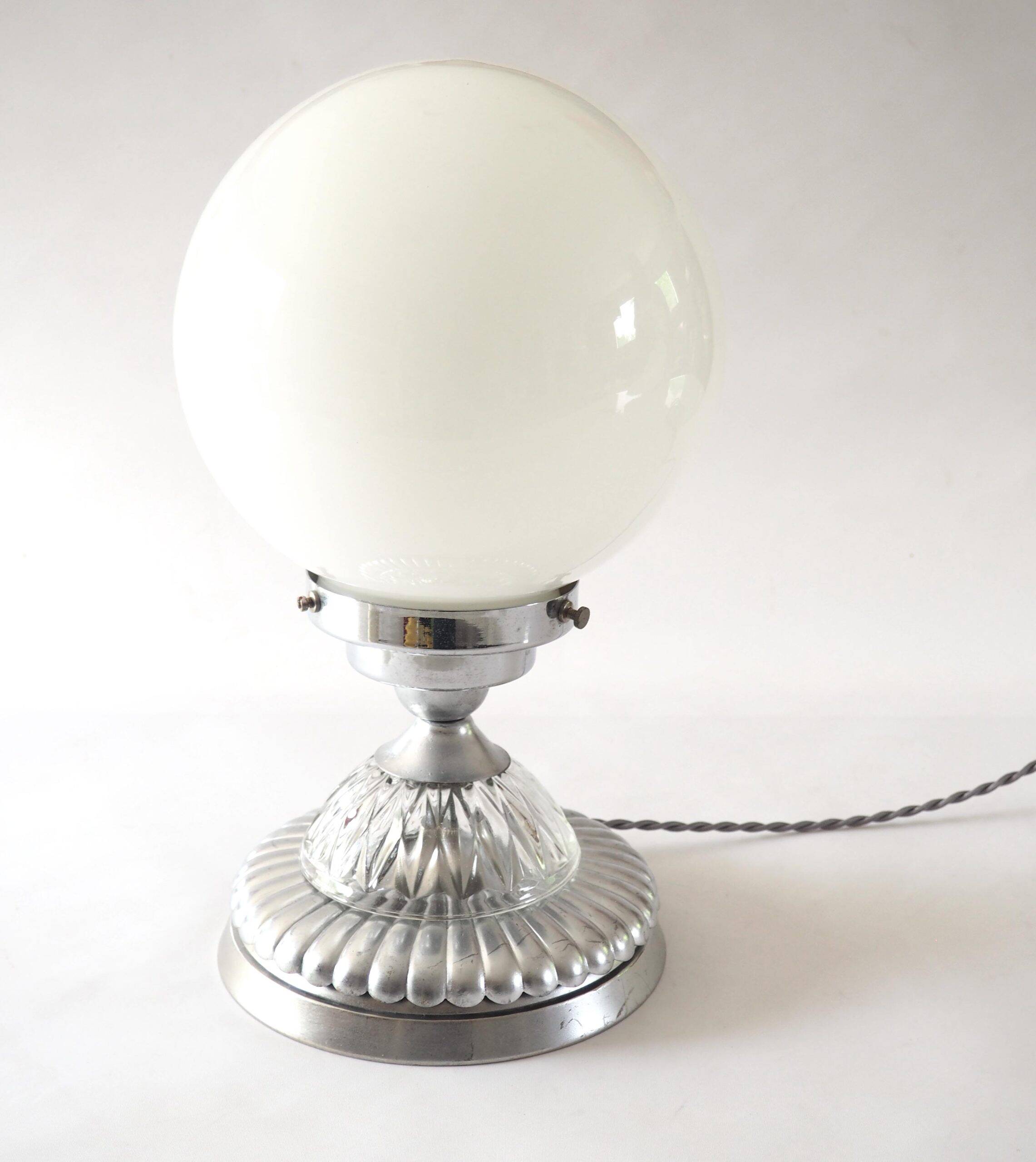Large ball lamp and silver