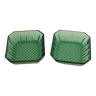2 coupelles vintage Luminarc vert émeraude