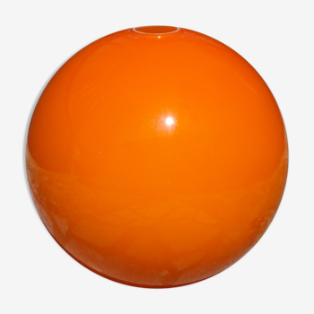 Globe en verre orange, 1970