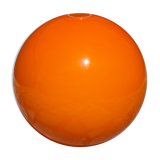 Orange glass globe, 1970