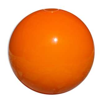 Orange glass globe, 1970