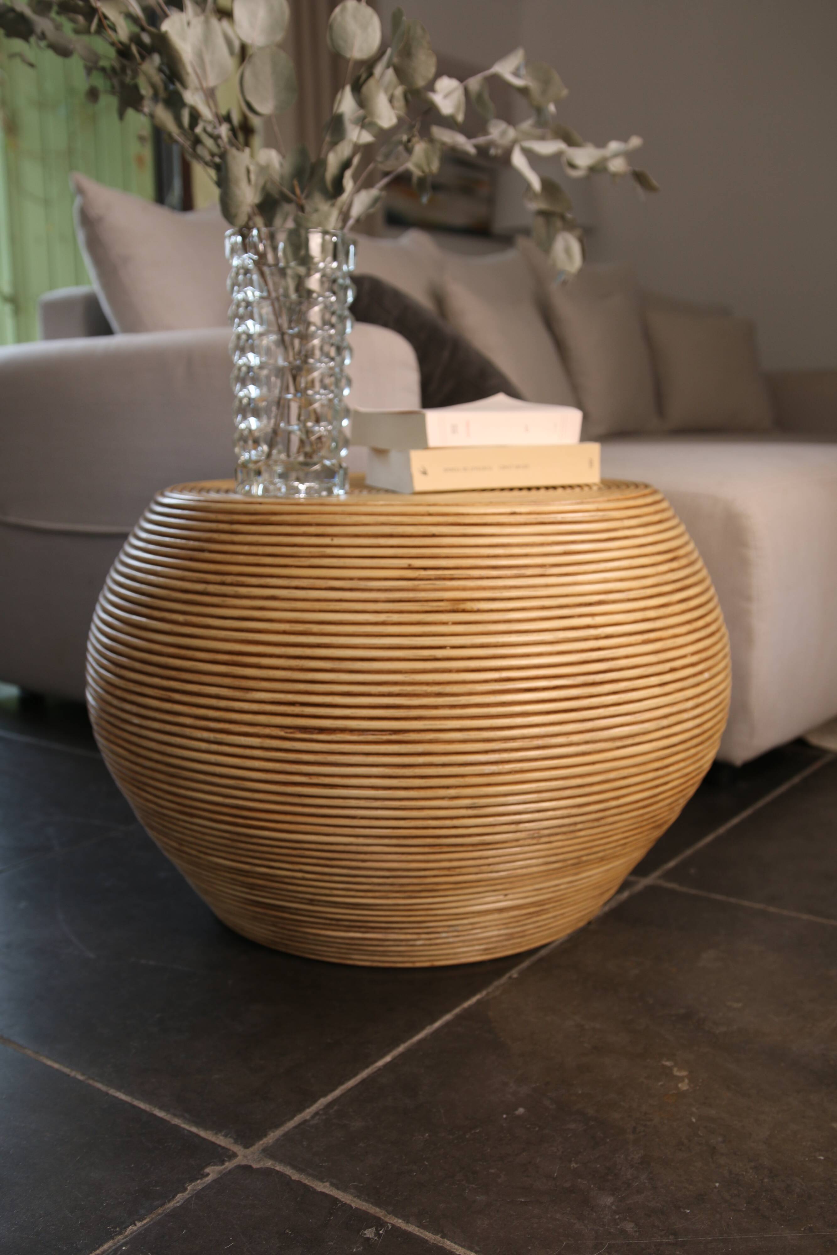 Vintage rattan table